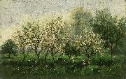 Charles Francois Daubigny Apple Trees in Blossom oil on canvas